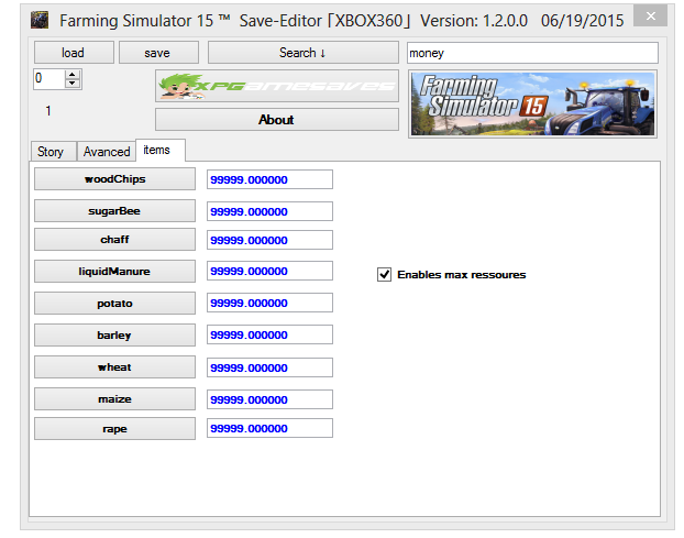 REQ][TEAM-XPG ] Farming Simulator 15™Save editor [0.2]- Xbox 360 Mod Tool |  Page 11 | XPG Gaming Community