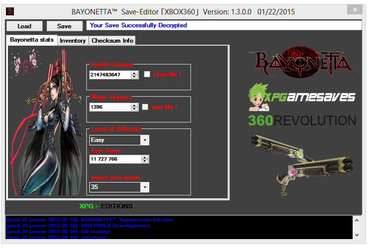 v1]BAYONETTA save editor ][TEAM-XPG][360Revolution]- Xbox 360 Mod Tool |  XPG Gaming Community