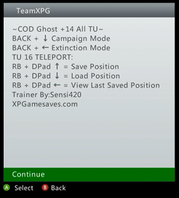 Trainer} COD Ghost All TU +13 TeamXPG TU16 Updated | XPG Gaming Community