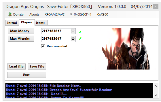 Dragon Age Origins Save Editor Xbox 360 Mod Tool | XPG Gaming Community