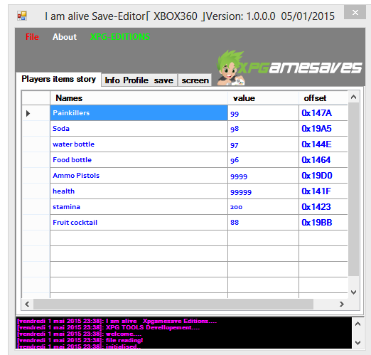 TEAM-XPG ] I am alive™Save editor [0.3]- Xbox 360 Mod Tool | XPG Gaming  Community